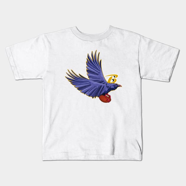 Baltimore ravens Kids T-Shirt by Mariarti